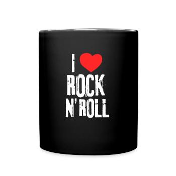 Rock And Roll - Tasse einfarbig - Schwarz - Vorne