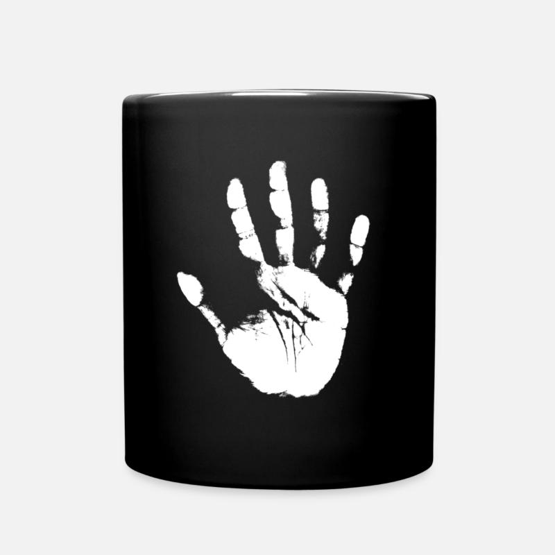 Handabdruck - Tasse einfarbig - Schwarz