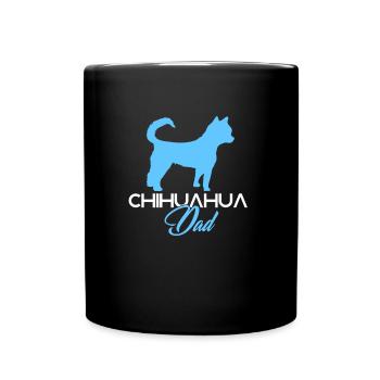 Cadeau d'amoureux des animaux pour chiens Chihuahua à poil long - Mug uni - noir - Devant
