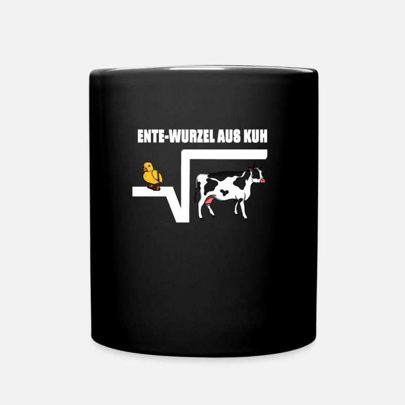 Ente Wurzel aus Kuh Nte Wurzel Mathematik Geschenk - Tasse einfarbig - Schwarz