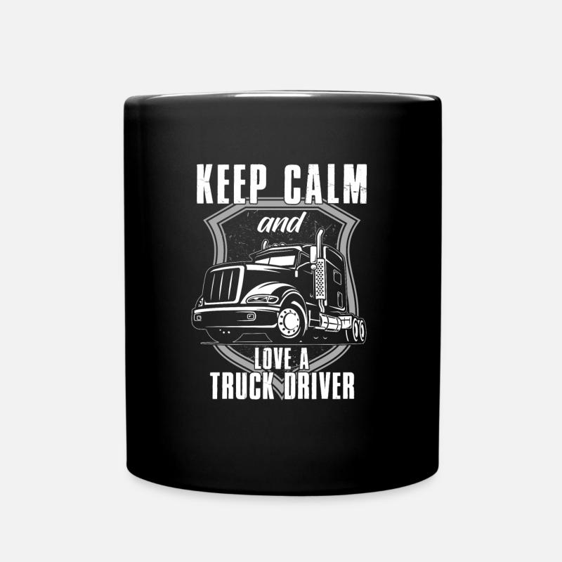 Gardez le calme et conduisez un camion - Mug uni - noir