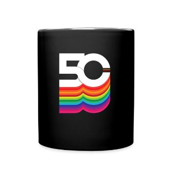 50 Jahre "Geburtstag" - Tasse einfarbig - Schwarz - Vorne