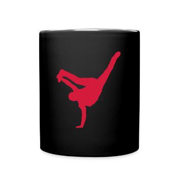 Breakdance Freestyle Silhouette Streetstyle Vecteur - Mug uni - noir - Devant