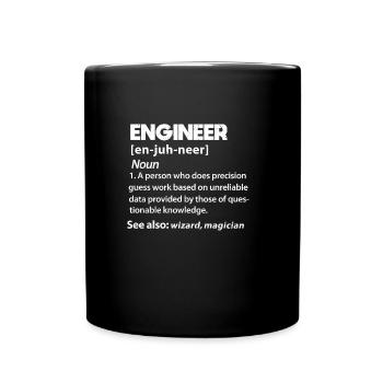 Ingenieur - Tasse einfarbig - Schwarz - Vorne