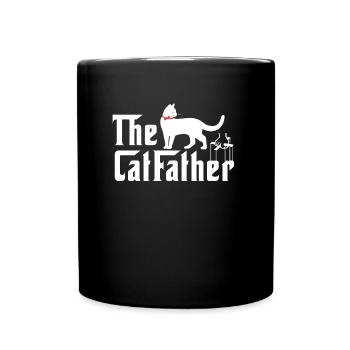 Le père chat - Mug uni - noir - Devant