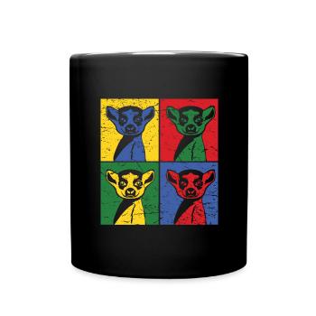 lemur - Tasse einfarbig - Schwarz - Vorne