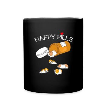 meerschweinchen - Tasse einfarbig - Schwarz - Vorne