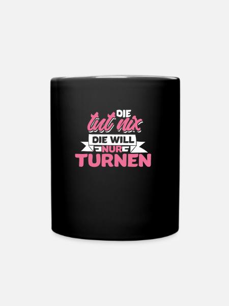 Gymnastik Handstand Turnen Kunstturnen Geschenk - Tasse einfarbig - Schwarz