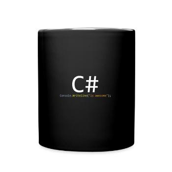 C# is awesome - Mug uni - noir - Devant