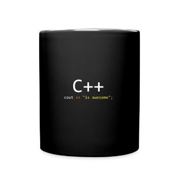 C++ is awesome - Mug uni - noir - Devant