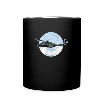 Transporthubschrauber NH90 Pilot Geschenk - Tasse einfarbig - Schwarz - Vorne