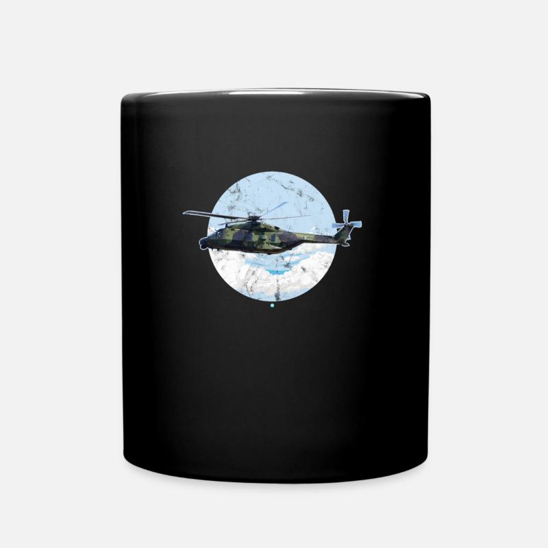 Transporthubschrauber NH90 Pilot Geschenk - Tasse einfarbig - Schwarz