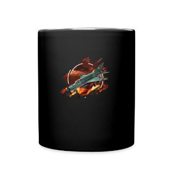 MIG 21 Luftwaffe Pilot Geschenk - Tasse einfarbig - Schwarz - Vorne