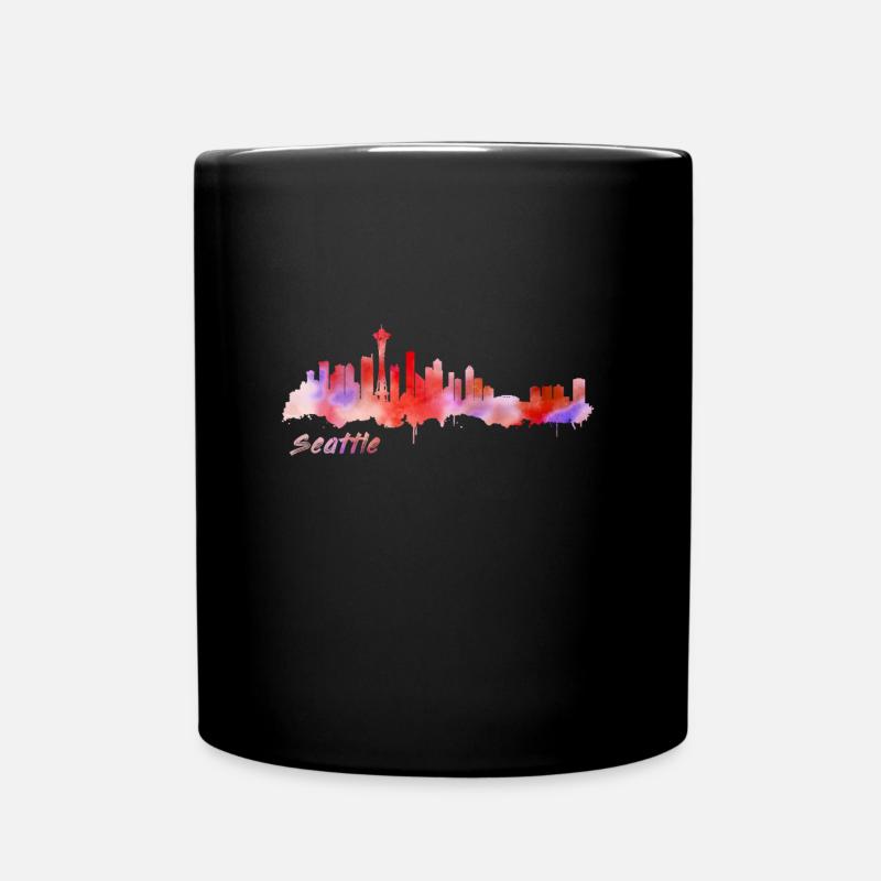 Seattle - Full Colour Mug - black