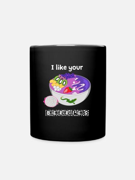 Smoothie Bowl - I like your berries blanc - Mug uni - noir