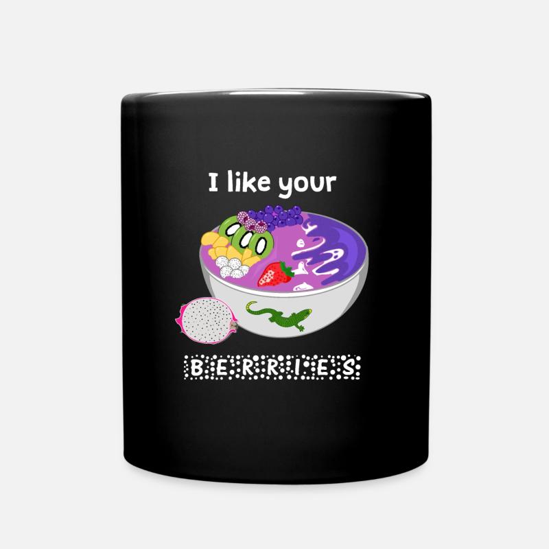 Smoothie Bowl - I like your berries blanc - Mug uni - noir