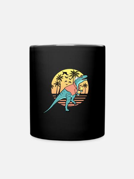 dinosaurier - Tasse einfarbig - Schwarz
