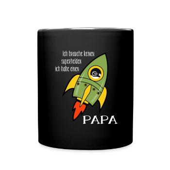 papa weihnachtsgeschenk - Tasse einfarbig - Schwarz - Vorne