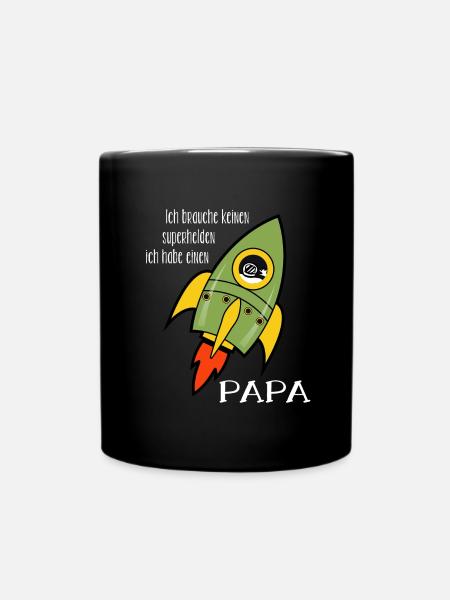 papa weihnachtsgeschenk - Tasse einfarbig - Schwarz