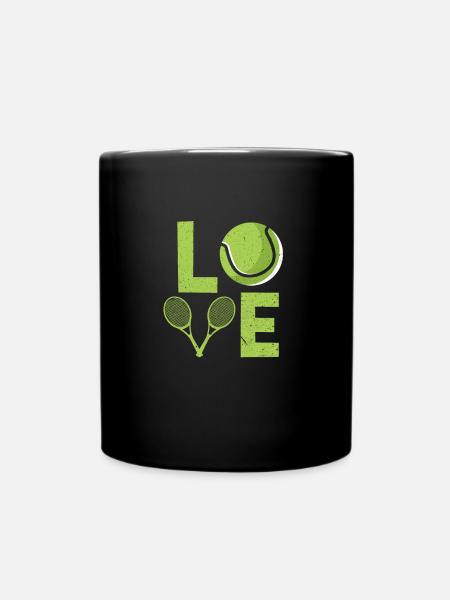 Tennis - Tasse einfarbig - Schwarz