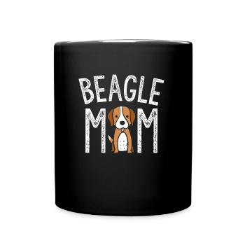 Beagle Mom Beagle Lover Gifts Funny Dog Mom - Full Colour Mug - black - Front