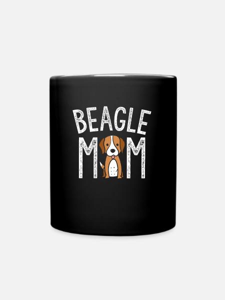 Beagle Mom Beagle Lover Gifts Funny Dog Mom - Full Colour Mug - black