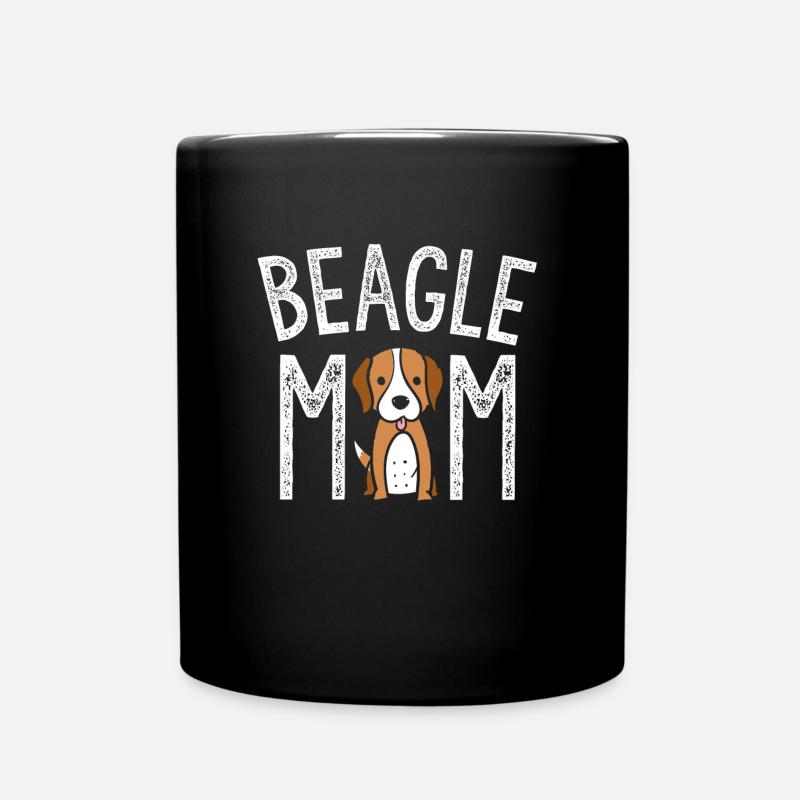 Beagle Mom Beagle Liebhaber Geschenke Funny Dog Mom - Tasse einfarbig - Schwarz
