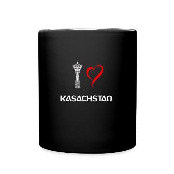 I Love Kazakhstan Astana Bayterek gift - Full Colour Mug - black - Front
