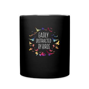 Facilement distrait par Birds Bird Lover Birder - Mug uni - noir - Devant