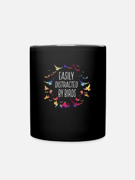 Facilement distrait par Birds Bird Lover Birder - Mug uni - noir