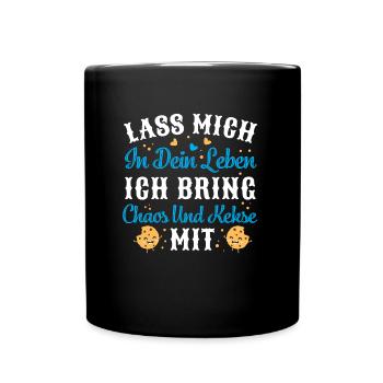 I bring chaos and cookies with me - Full Colour Mug - black - Front