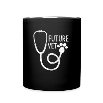 Future Vet Pre Veterinarian Student Veterinarian - Full Colour Mug - black - Front