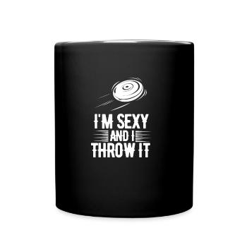 Frisbee Ultimate Disc Golf Discgolf Sport Geschenk - Tasse einfarbig - Schwarz - Vorne