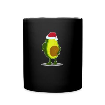 Avocado Merry Kissmyass Vegan Healthy Fat Gift - Full Colour Mug - black - Front