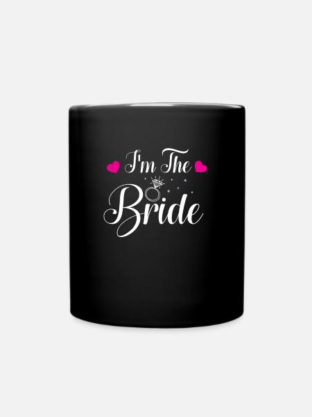 I'm the Bride T-Shirt - Full Colour Mug - black