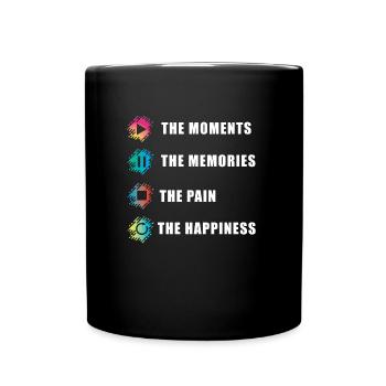 Tapedeck: Moments, Memories, Pain, Happiness - Tasse einfarbig - Schwarz - Vorne