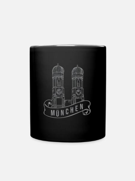 Frauenkirche München - Tasse einfarbig - Schwarz