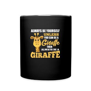 Giraffe - Tasse einfarbig - Schwarz - Vorne