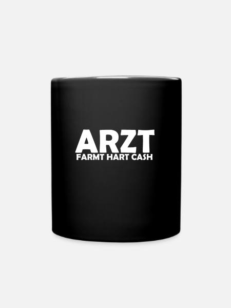 Arzt Doktor Medizinstudent Mediziner - Tasse einfarbig - Schwarz