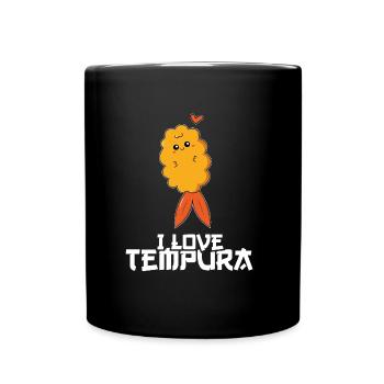 Tempura japanisches Essen Ramen Sushi Garnele - Tasse einfarbig - Schwarz - Vorne