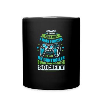 Gamer - Tasse einfarbig - Schwarz - Vorne