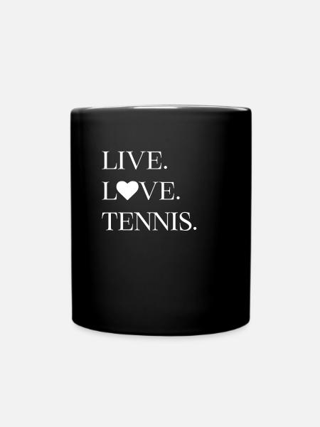 Live. L'amour. Tennis. - Mug uni - noir