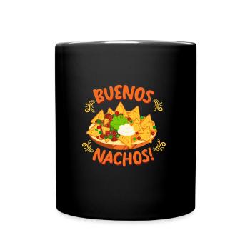 Buenos Nachos Mexico Food - Full Colour Mug - black - Front