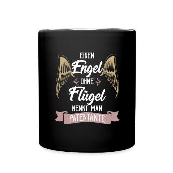 patentante - Tasse einfarbig - Schwarz - Vorne