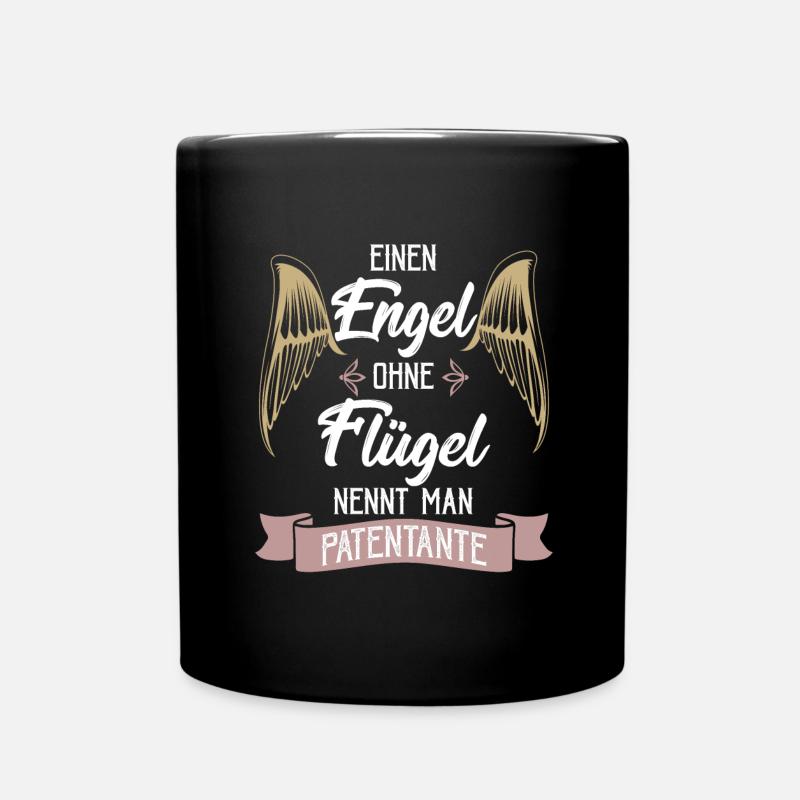 patentante - Tasse einfarbig - Schwarz