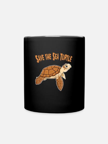 Wasserschildkröte Schildkröte Urlaub Seychellen - Tasse einfarbig - Schwarz