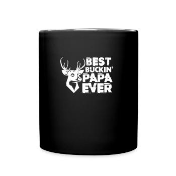 Vater Papa Jäger Jagd Jagen Vatertag Geschenk - Tasse einfarbig - Schwarz - Vorne