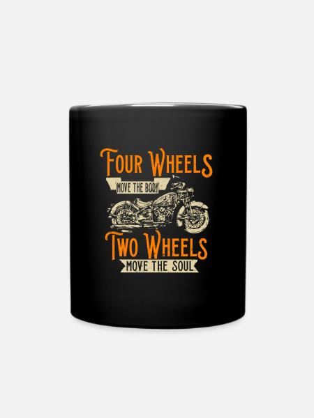 Motorrad Geschenk Zweiräder Motoren lustig - Tasse einfarbig - Schwarz