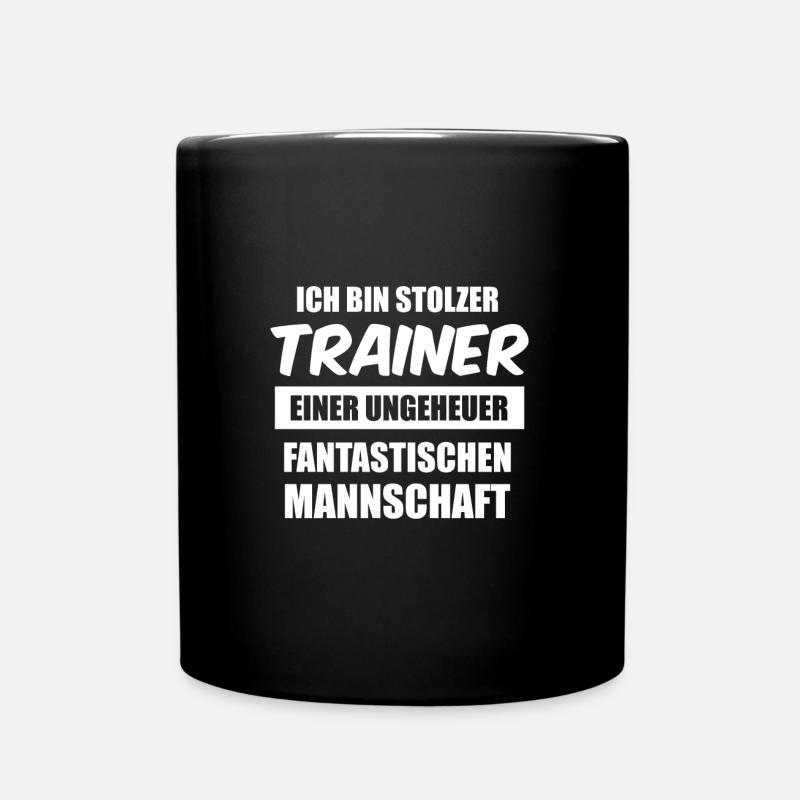 Lustiges Trainer Geschenk Manschafts Shirt - Tasse einfarbig - Schwarz