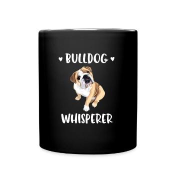 English Bulldog Lover Gift Bulldog Whisperer Dog - Full Colour Mug - black - Front